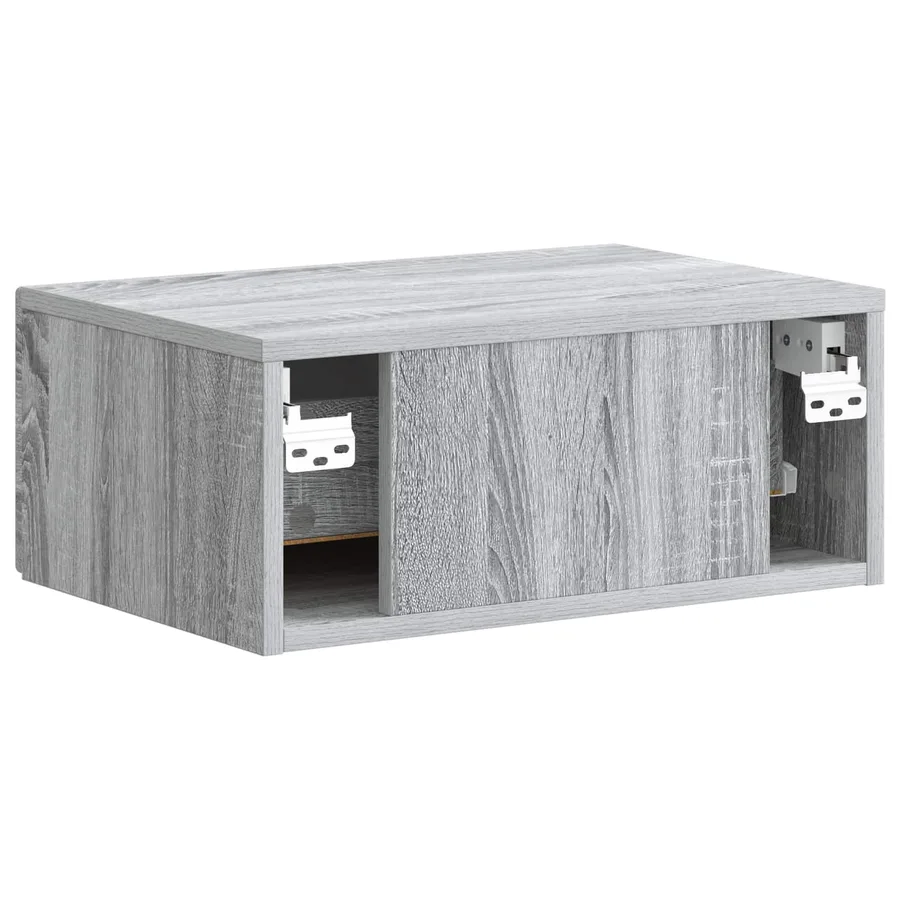 Cabinet de chevet mural 2 pcs Sonoma gris 49 x 34,5 x 20 cm - 9
