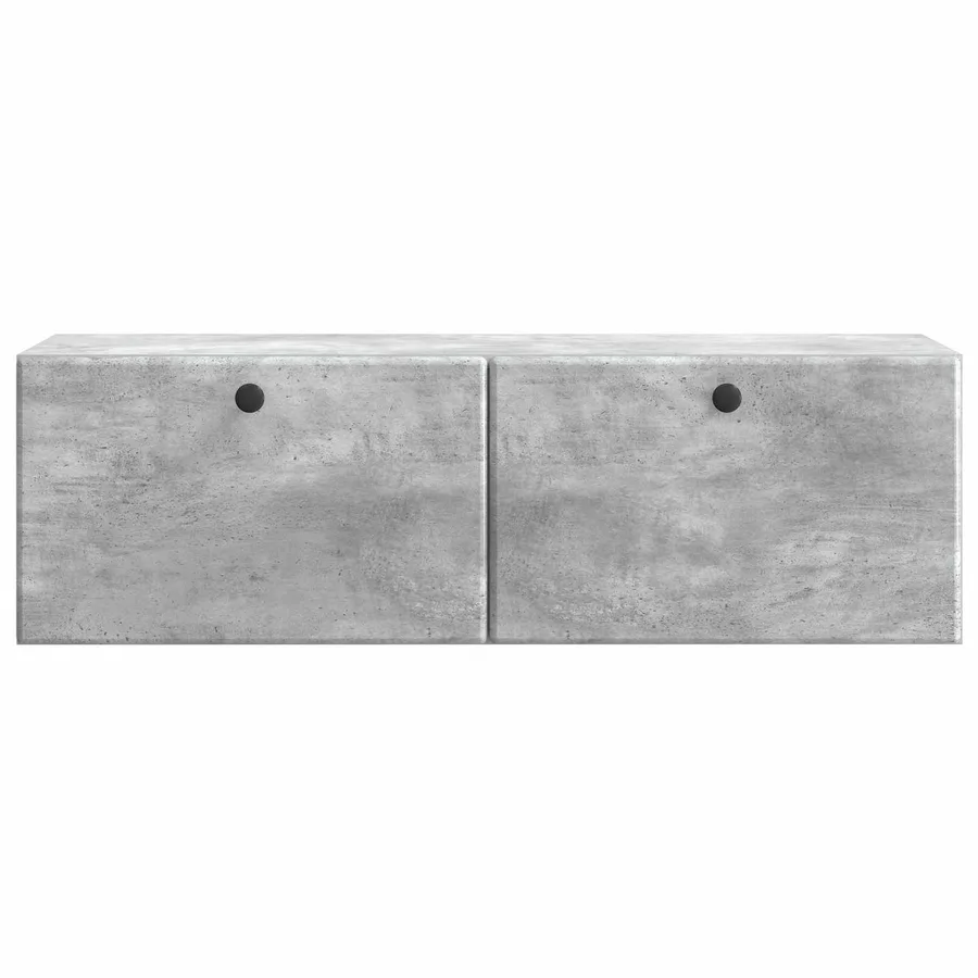 Meuble TV mural 98 x 31 x 30 cm Gris béton Bois d'ingénierie - 6