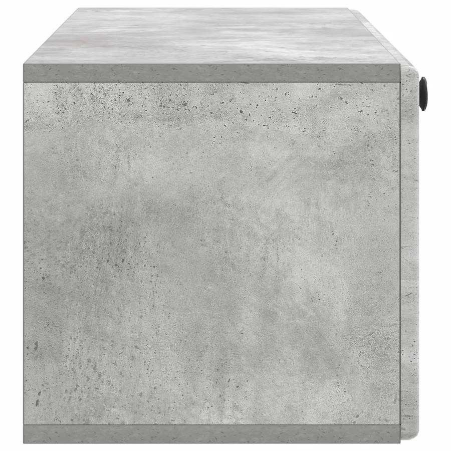 Meuble TV mural 98 x 31 x 30 cm Gris béton Bois d'ingénierie - 7