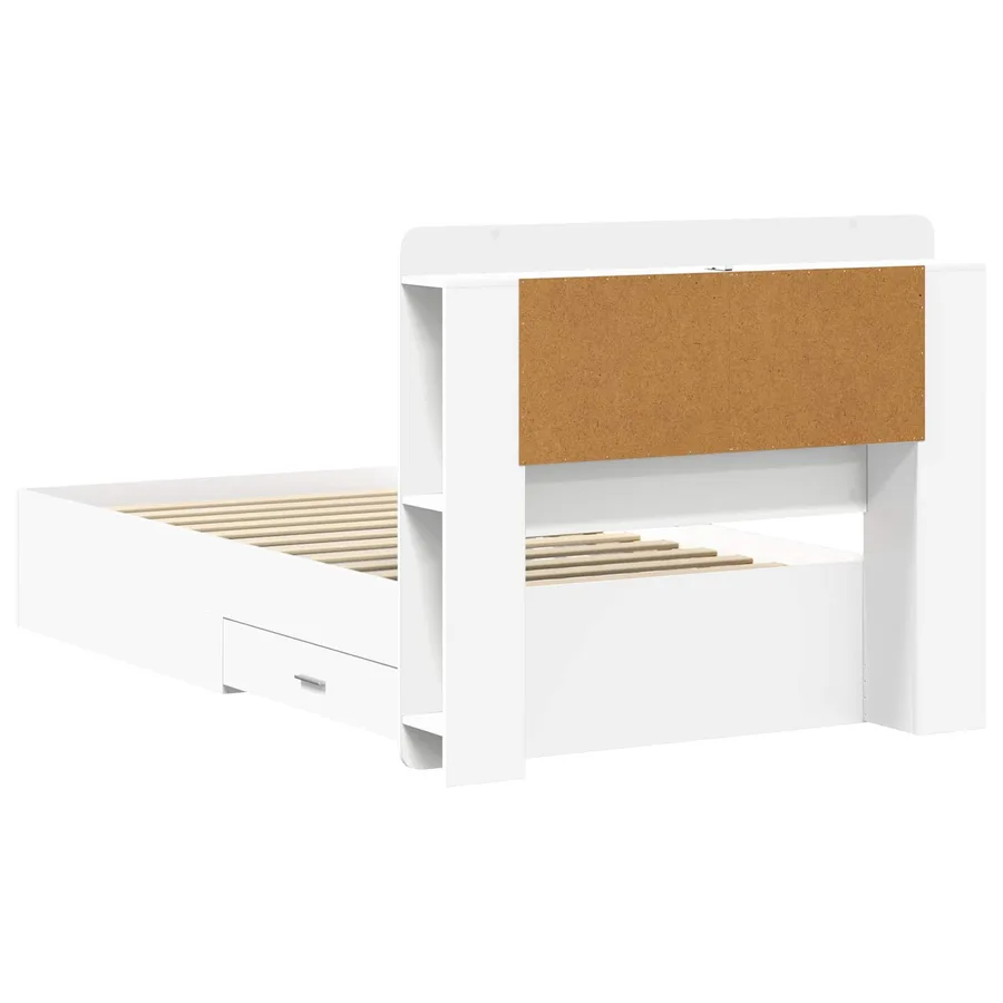 Cadre de lit avec rangement Blanc 80 x 200 cm Bois d'ingénierie - 6