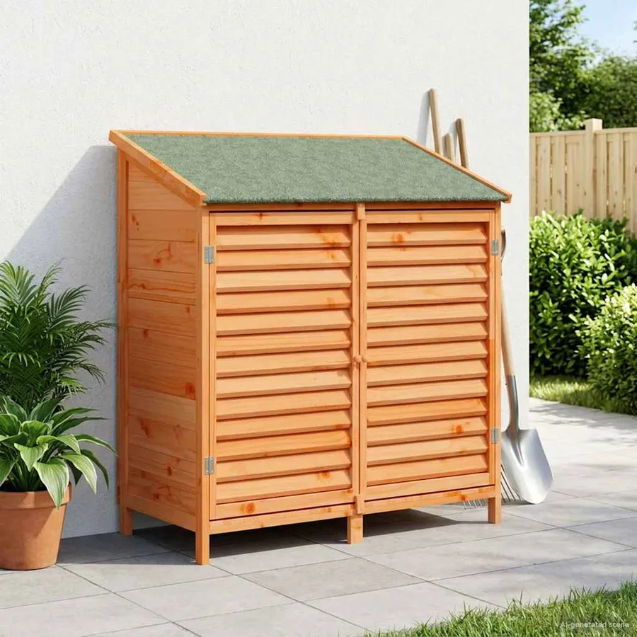 Abri de jardin Marron 106 x 56 x 113,5 cm Bois de Sapin Massif - 3