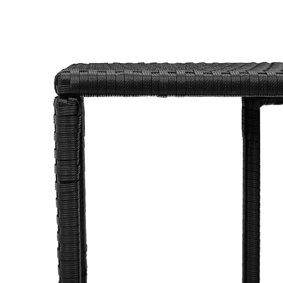 Salon de jardin 11 pcs avec coussins noir résine tressée - 16