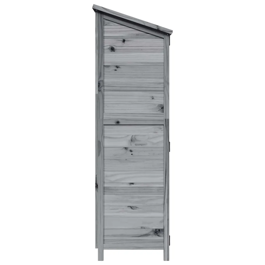 Abri de jardin Gris 106,5 x 56 x 176 cm Bois de Sapin Massif - 6