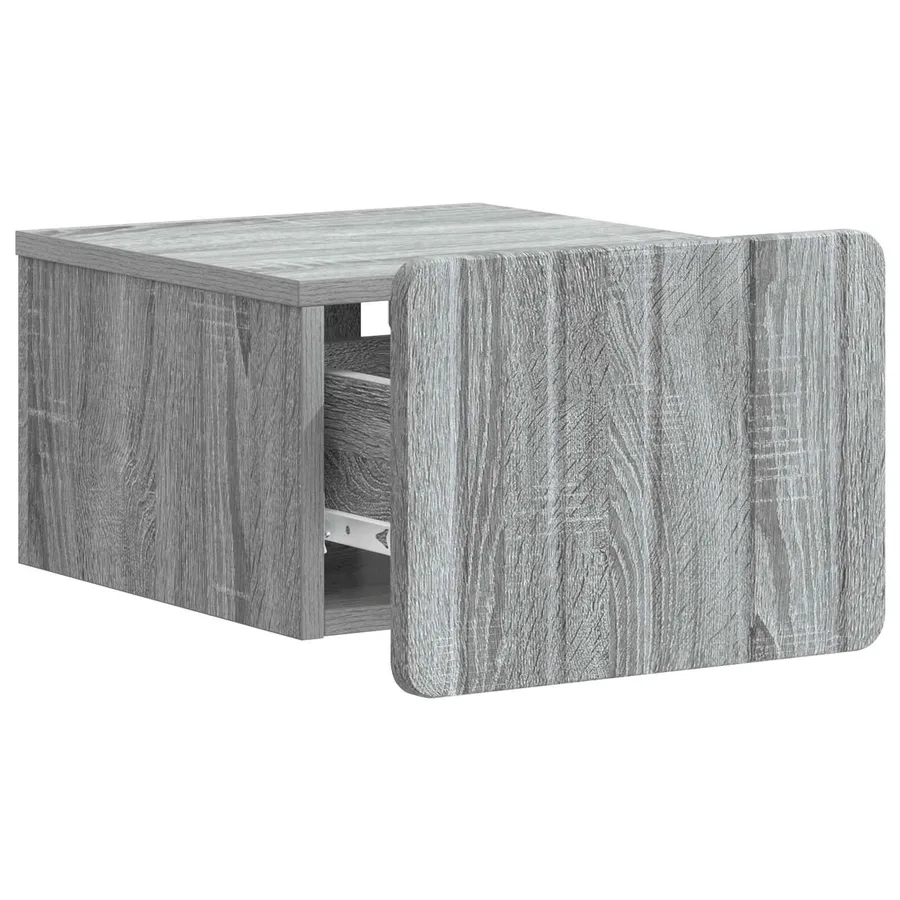 Cabinet de chevet mural 2 pcs Sonoma gris 33 x 34,5 x 24 cm - 6