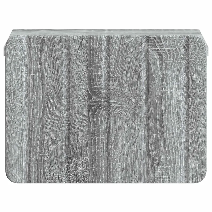 Cabinet de chevet mural 2 pcs Sonoma gris 33 x 34,5 x 24 cm - 7