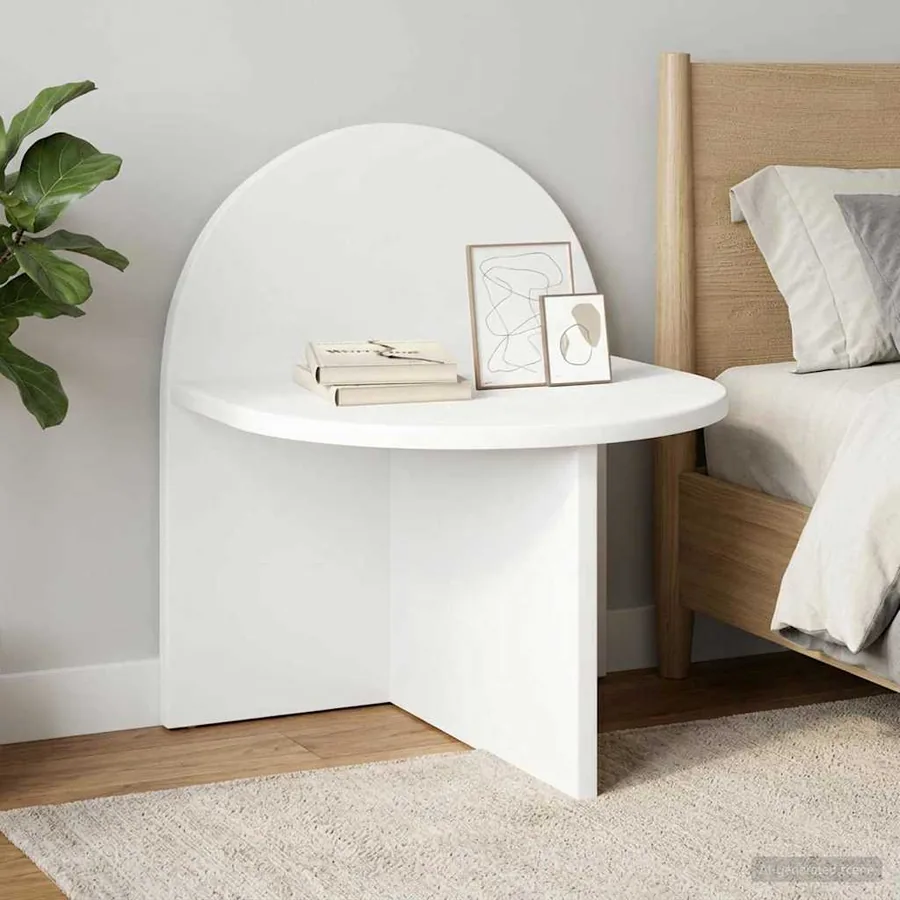 Table de chevet 2 pcs Blanc 40 x 35,5 x 45,5 cm