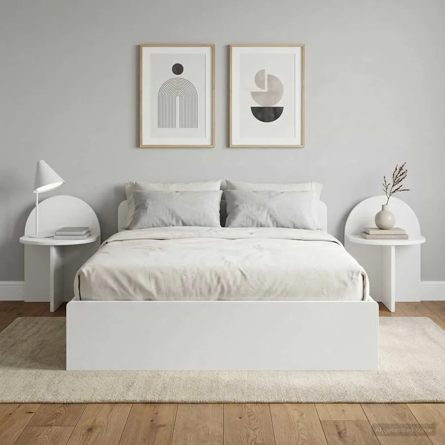 Table de chevet 2 pcs Blanc 40 x 35,5 x 45,5 cm - 4