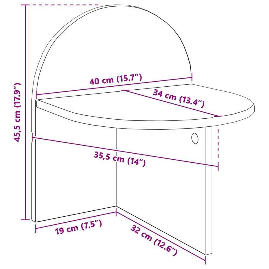 Table de chevet 2 pcs Blanc 40 x 35,5 x 45,5 cm - 8