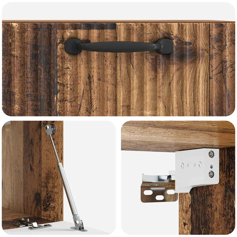 Meuble TV mural Bois ancien 59,5 x 31 x 30 cm Bois d'ingénierie - 9