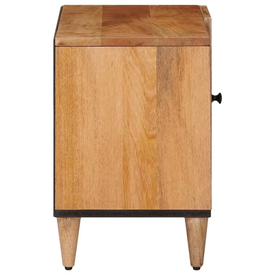 Meuble TV Naturel 80 x 33 x 46 cm Bois de mangue massif - 4