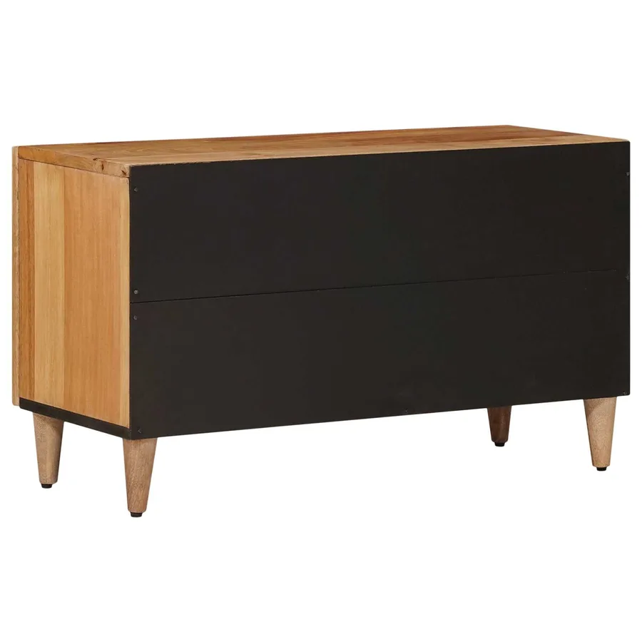 Meuble TV Naturel 80 x 33 x 46 cm Bois de mangue massif - 5
