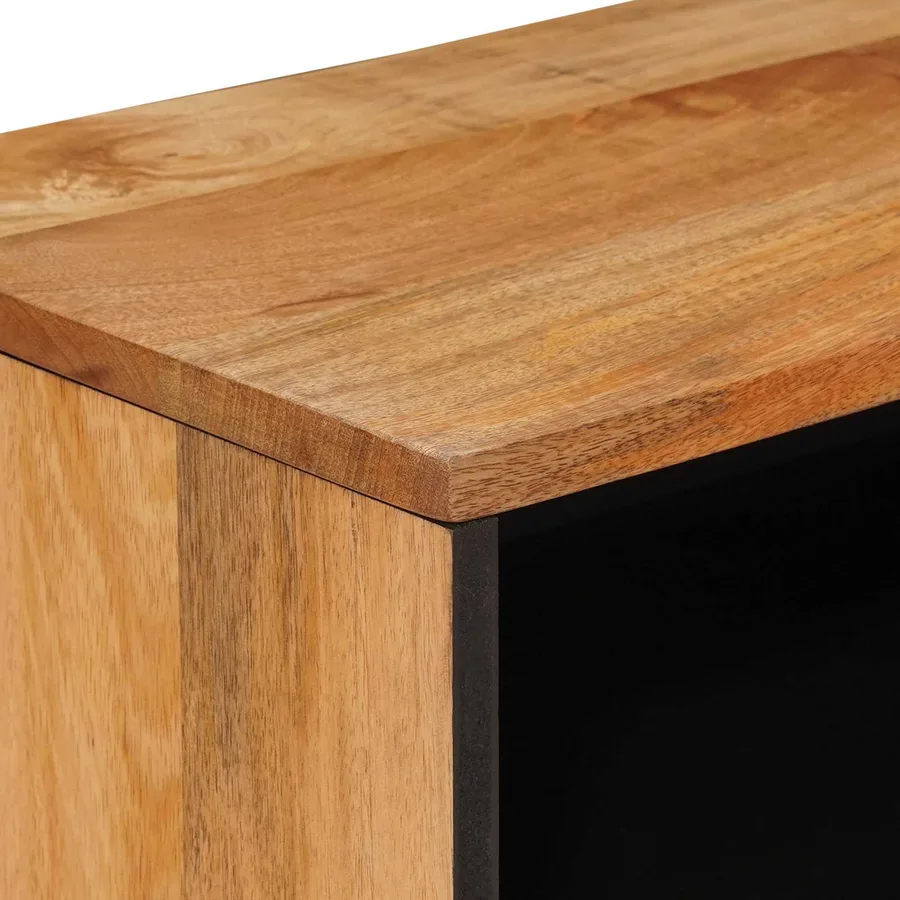 Meuble TV Naturel 80 x 33 x 46 cm Bois de mangue massif - 6