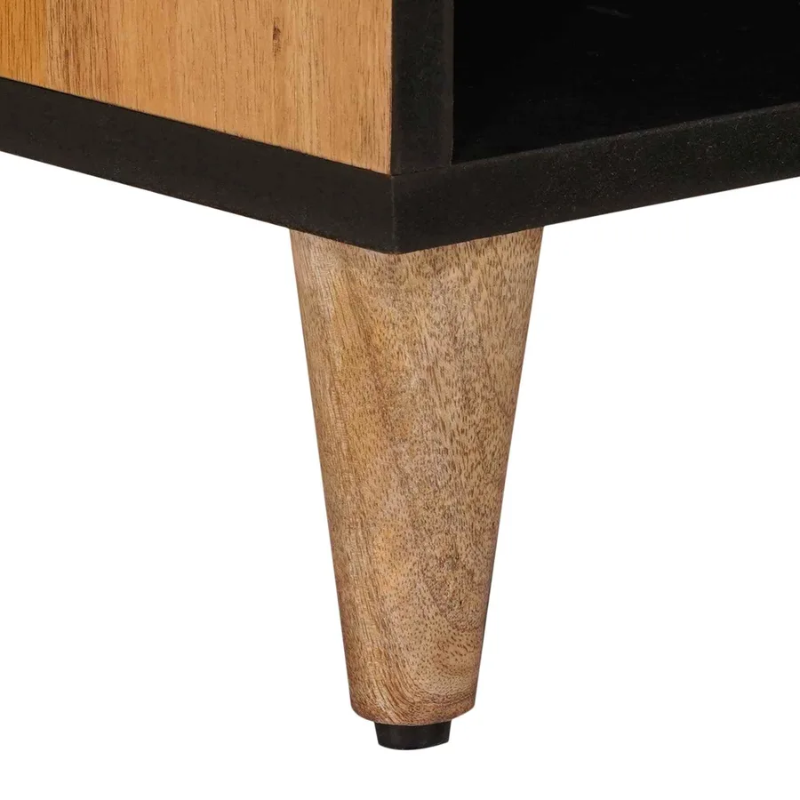 Meuble TV Naturel 80 x 33 x 46 cm Bois de mangue massif - 8