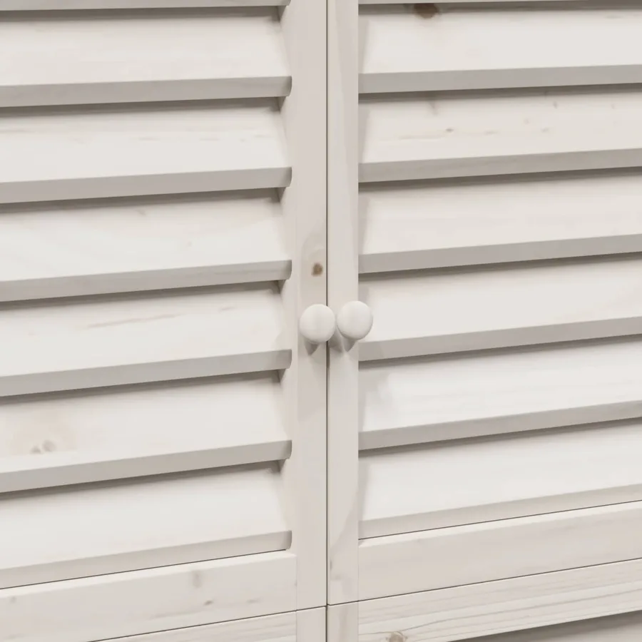 Abri de jardin Blanc 106 x 56 x 176,5 cm Bois de Sapin Massif - 9