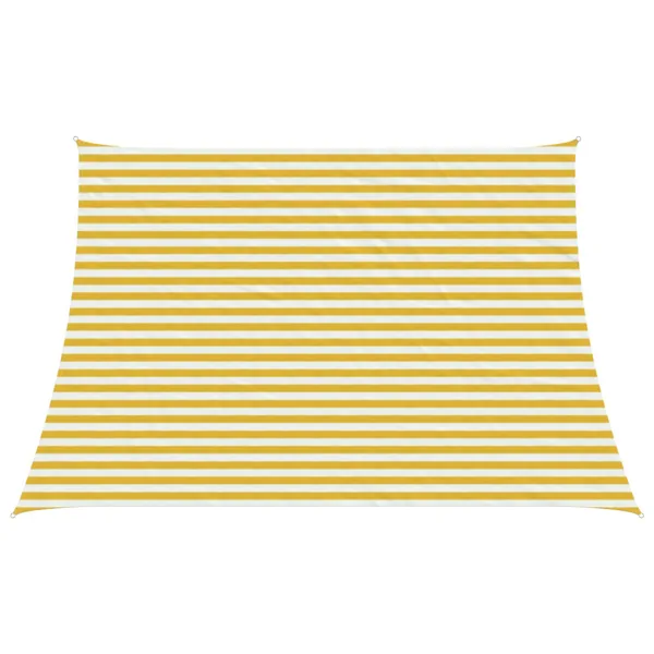 Voile d'ombre Jaune et blanc 3 / 4 x 3 m HDPE