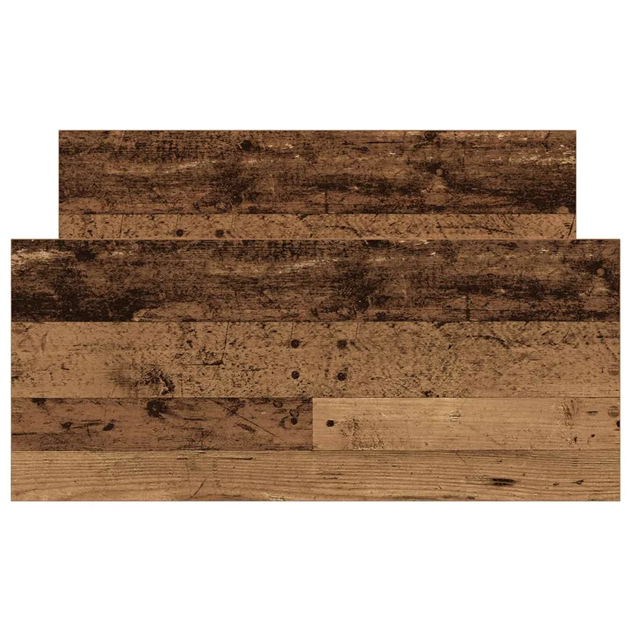 Cadre de lit avec tête de lit Bois ancien Bois d'ingénierie - 4