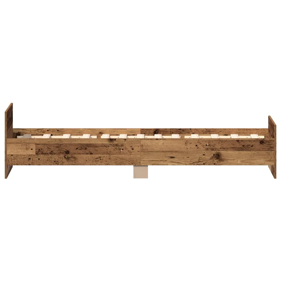 Cadre de lit avec tête de lit Bois ancien Bois d'ingénierie - 5