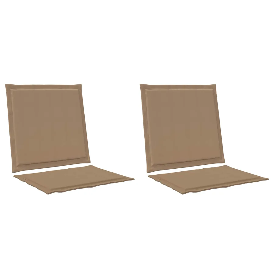 Coussins de siège et de dos 2 pcs Taupe 47 x 45 x 2 cm - 2