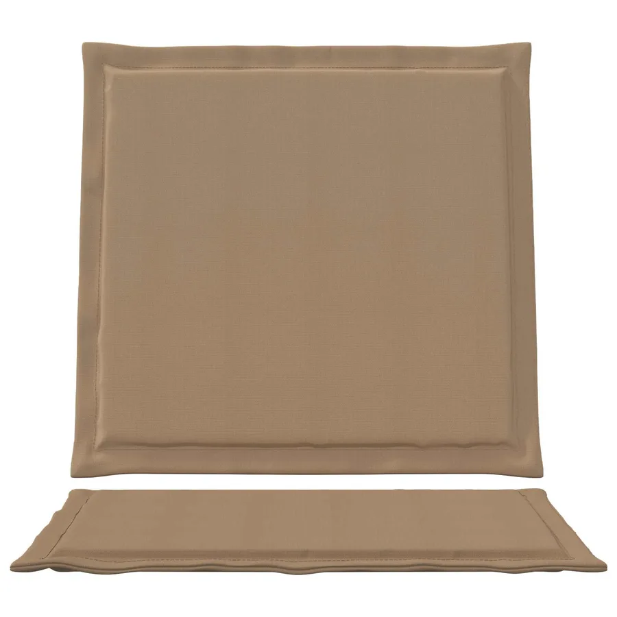 Coussins de siège et de dos 2 pcs Taupe 47 x 45 x 2 cm - 6