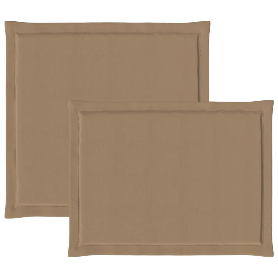 Coussins de siège et de dos 2 pcs Taupe 47 x 45 x 2 cm - 7