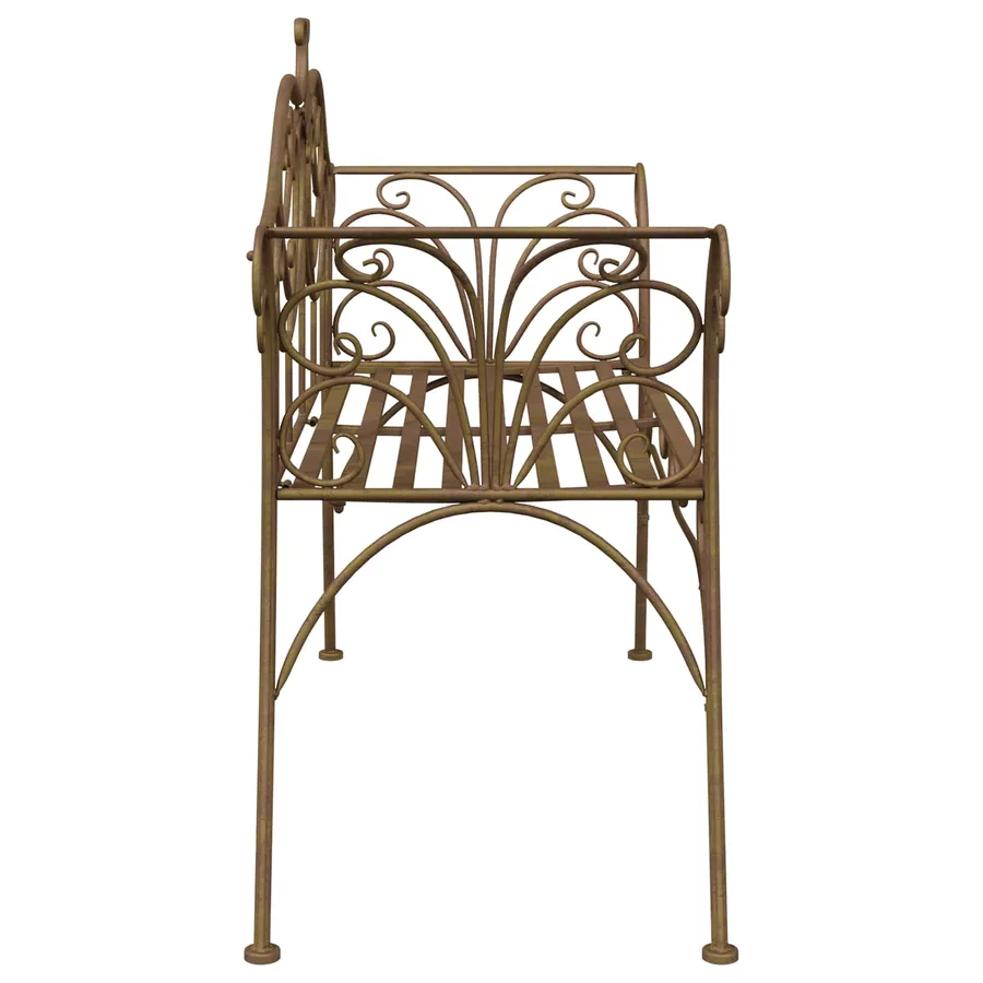 Banc de jardin 2-Nombre de places 130 x 47 x 90 cm Acier - 4