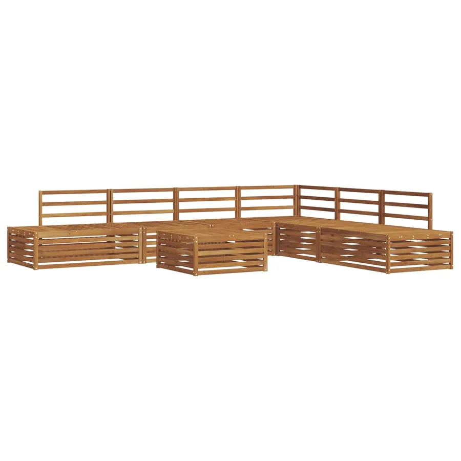 Ensemble de canapés d'extérieur 7 Pièce Naturel - 2