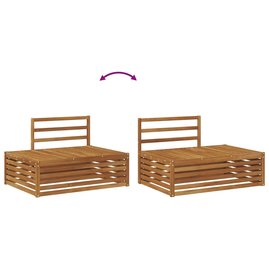 Ensemble de canapés d'extérieur 7 Pièce Naturel - 8