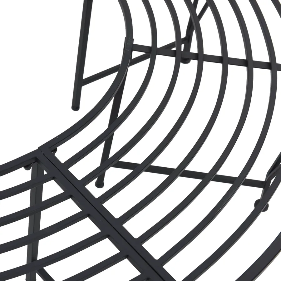Banc d'Arbre 4-Nombre de places 160 x 80 x 44 cm Acier Noir - 4
