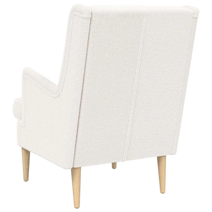 Fauteuil Crème Bouclé - 6