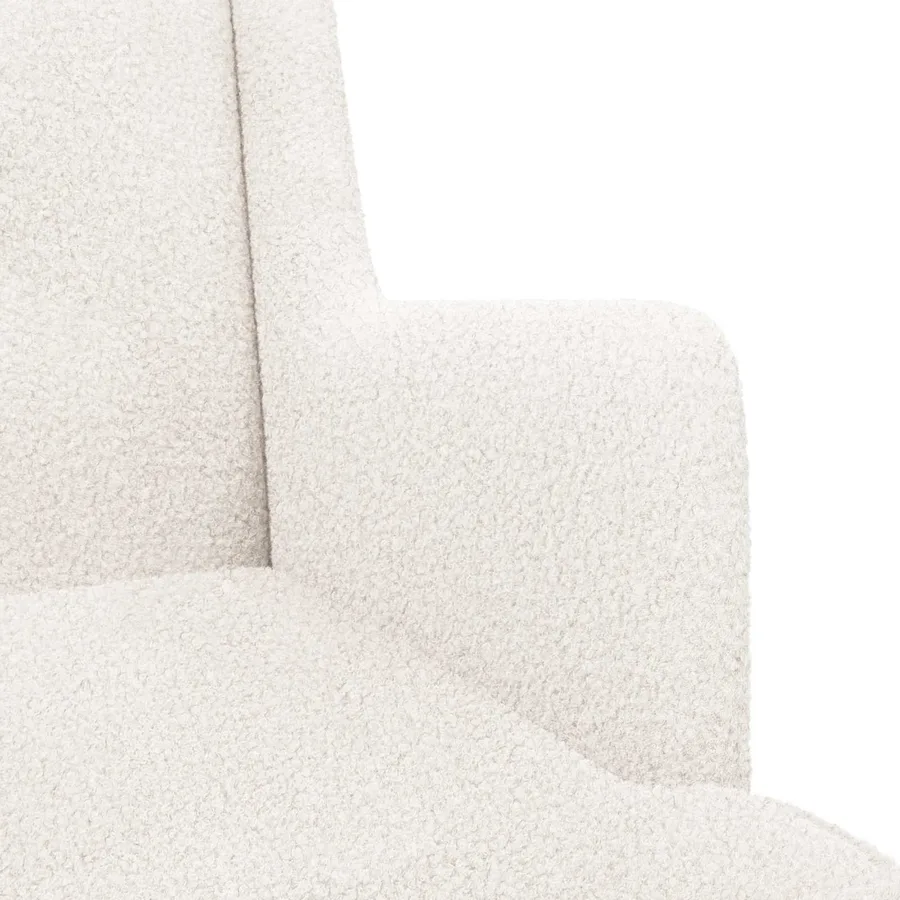 Fauteuil Crème Bouclé - 7