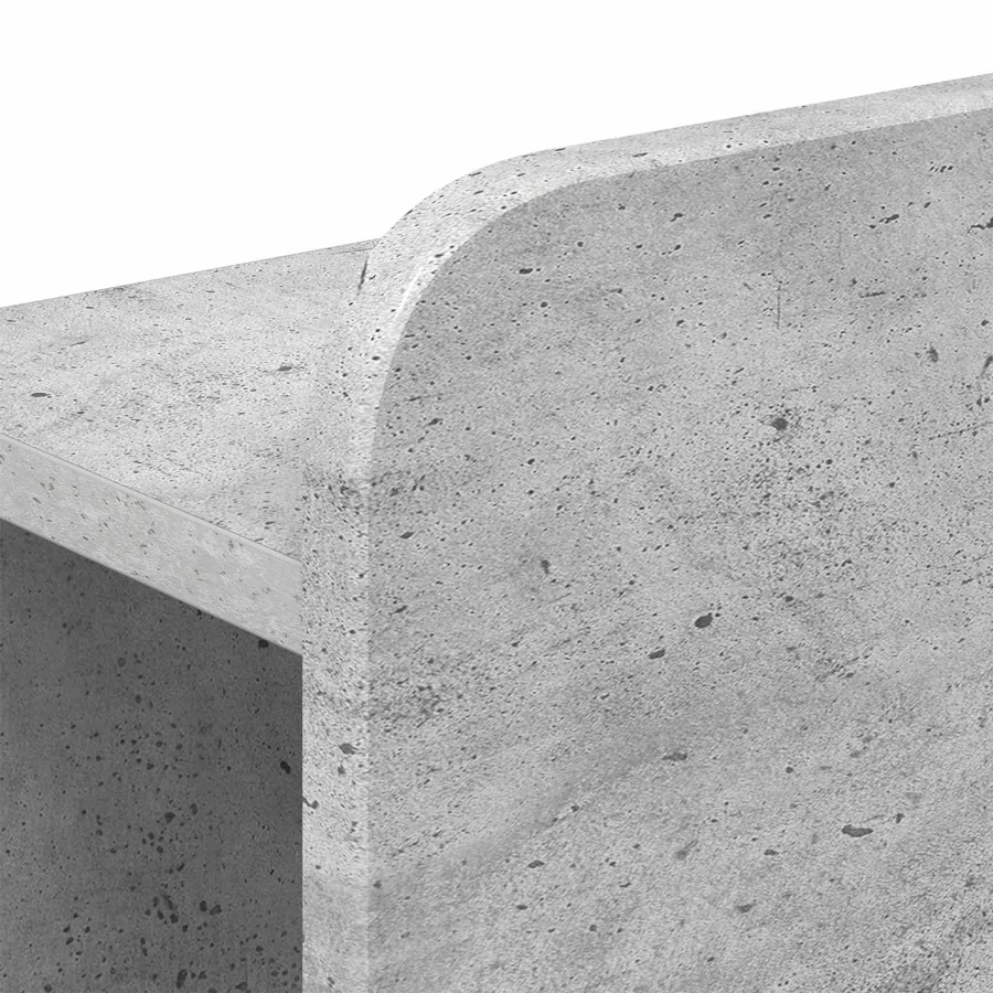 Cadre de lit avec rangement Gris béton 160 x 200 cm - 6
