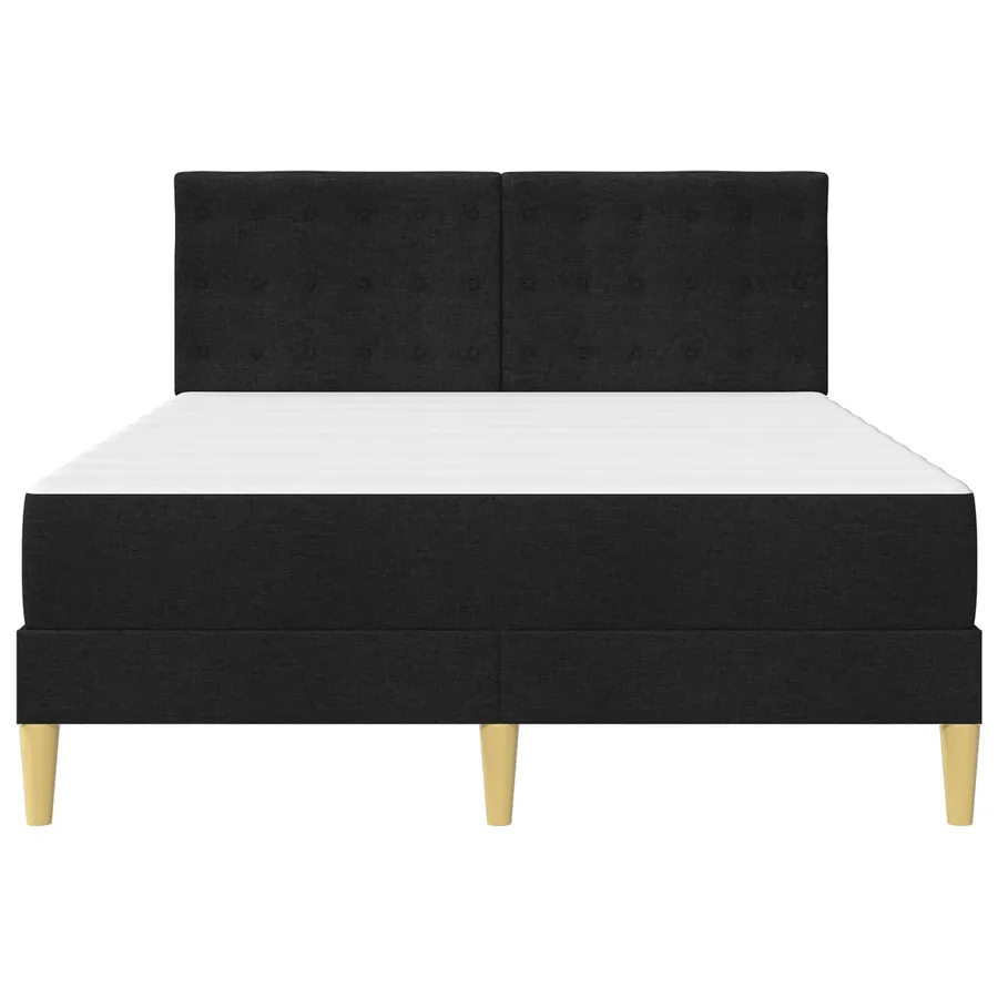 Cadre de lit avec matelas Noir 120 x 190 cm Tissu - 6
