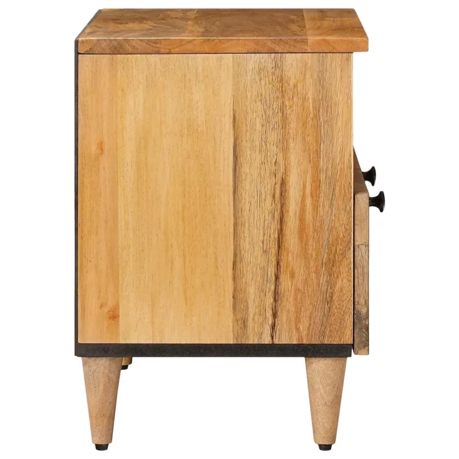 Meuble TV Naturel 70 x 33 x 46 cm Bois de mangue massif - 4