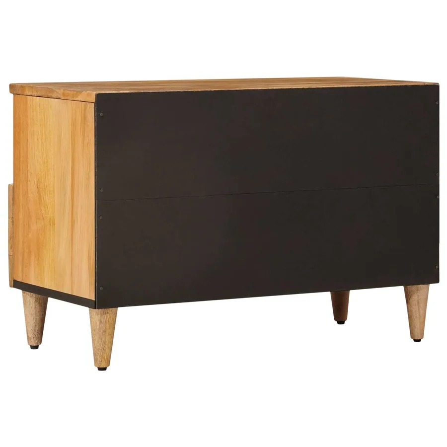 Meuble TV Naturel 70 x 33 x 46 cm Bois de mangue massif - 5