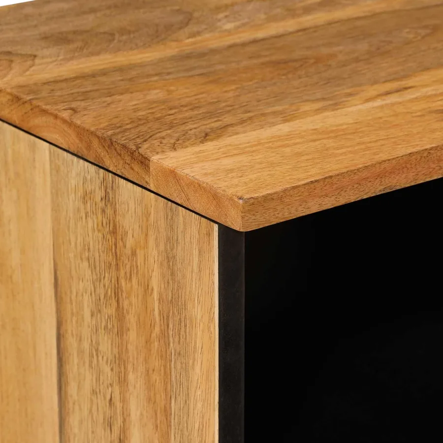 Meuble TV Naturel 70 x 33 x 46 cm Bois de mangue massif - 6