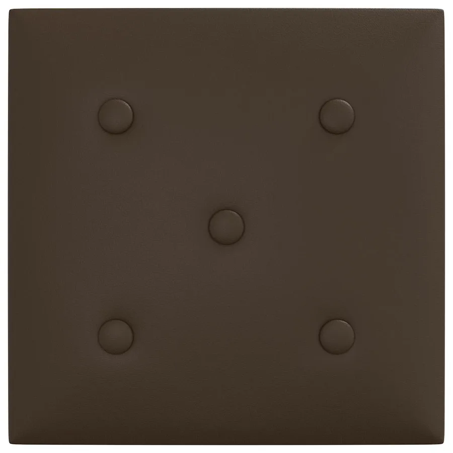 Tête de lit murale 12 pcs Marron 30 x 30 cm Simili cuir - 4
