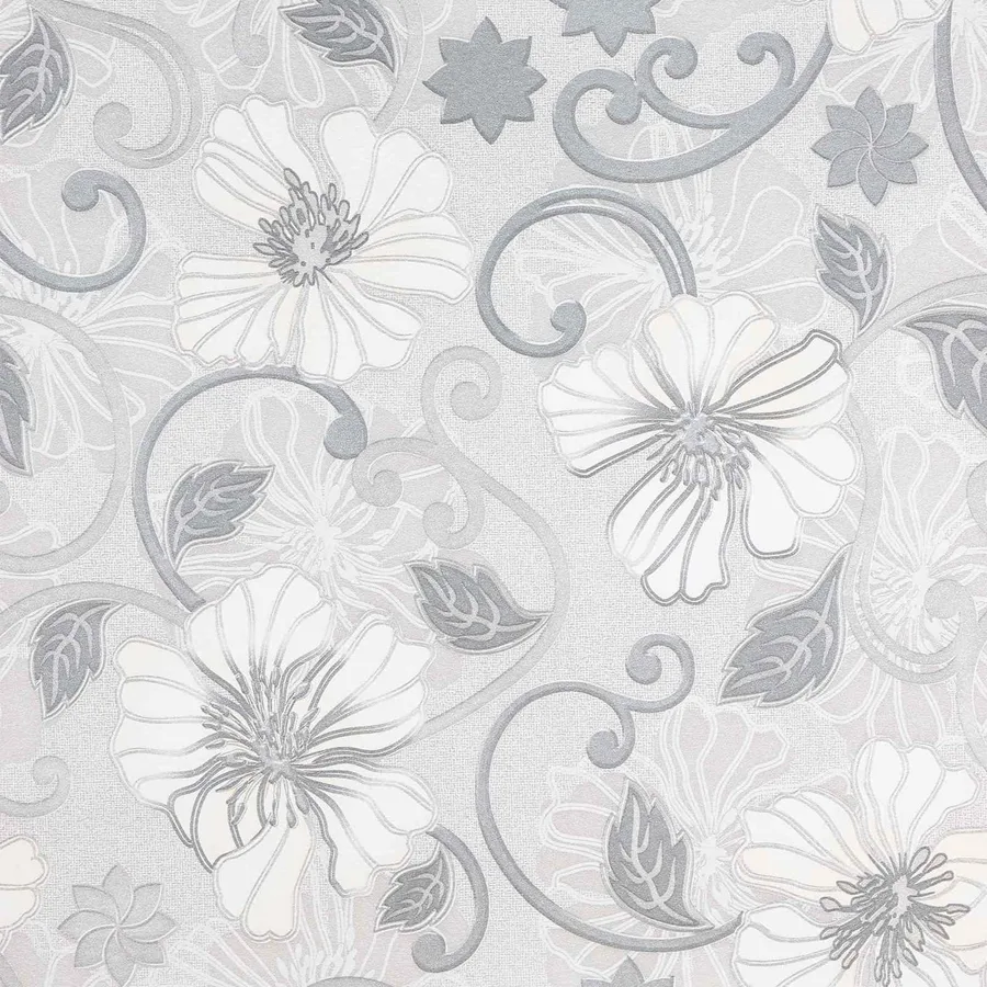 Papier peint 3D Solide Rayé Fleur 10 x 0,53 m Tissu non tissé - 6