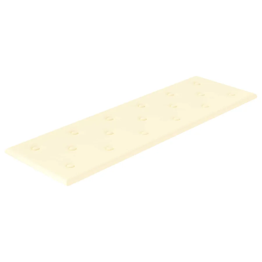 Tête de lit murale 12 pcs Crème 90 x 30 cm Simili cuir - 2