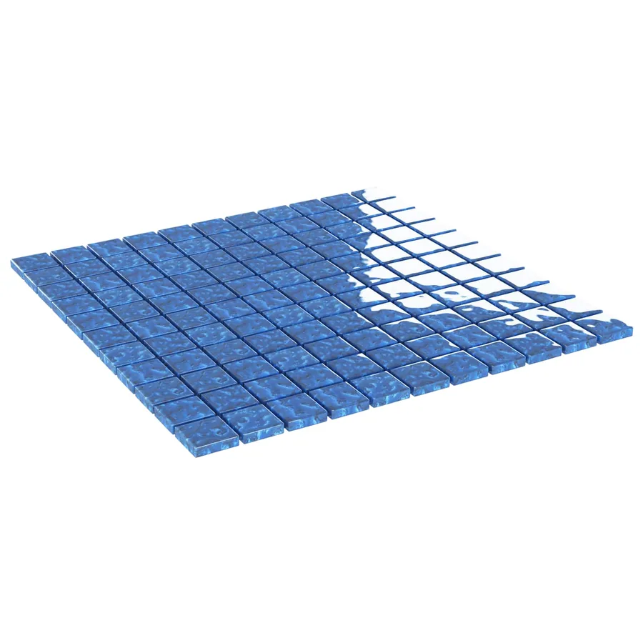 Carrelage en mosaïque 11 pcs Bleu 50 x 50 cm Verre