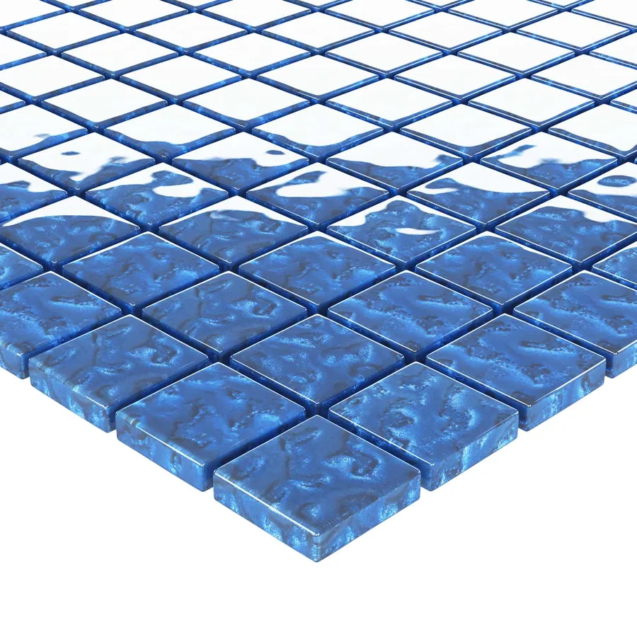 Carrelage en mosaïque 11 pcs Bleu 50 x 50 cm Verre - 4