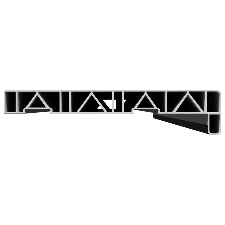 Appui de fenêtre Noir avec grain de bois 120 x 25 x 4,5 cm PVC - 4