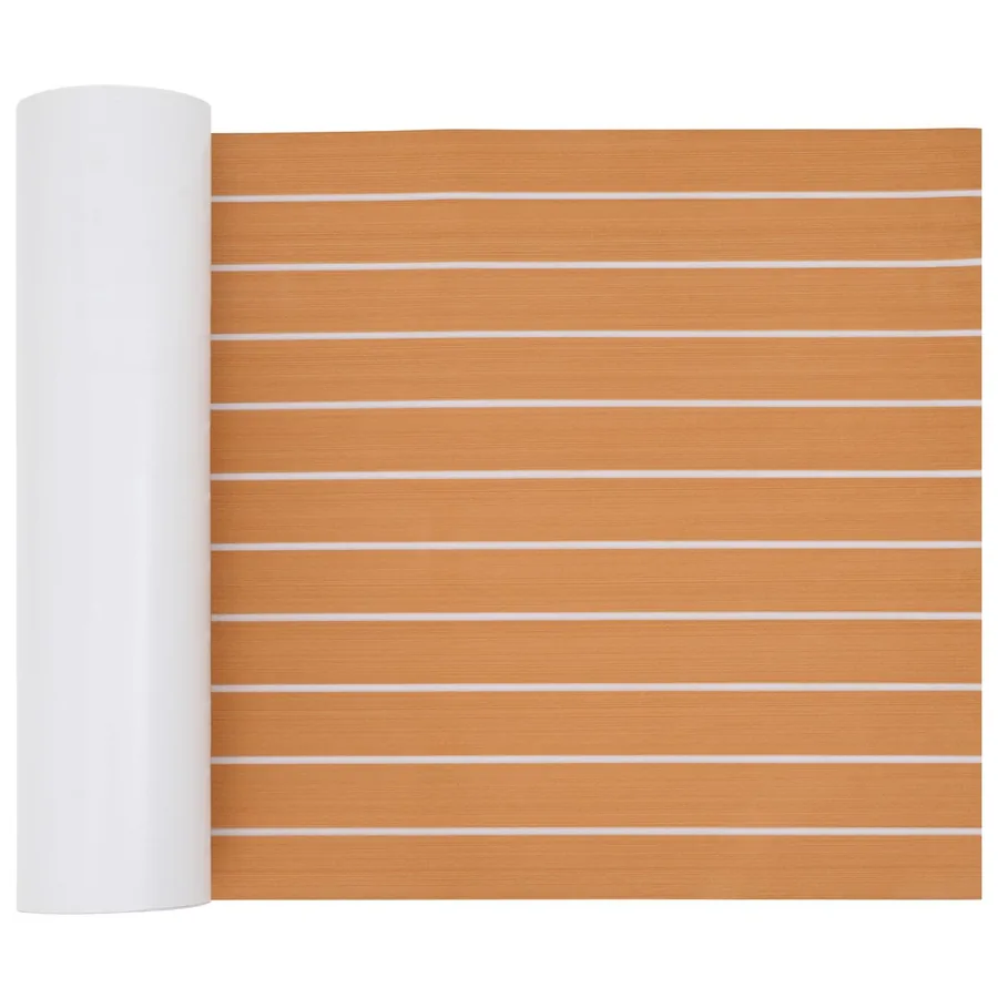 Tapis de bateau Rayé Marron et blanc 240 x 60 cm EVA