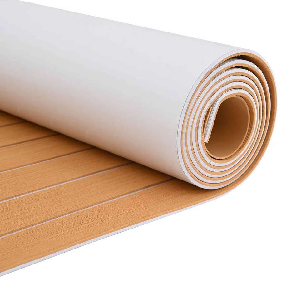 Tapis de bateau Rayé Marron et blanc 240 x 60 cm EVA - 3