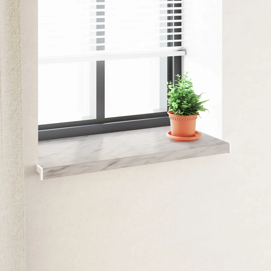 Appui de fenêtre Texture marbre 80 x 40 x 4,5 cm PVC