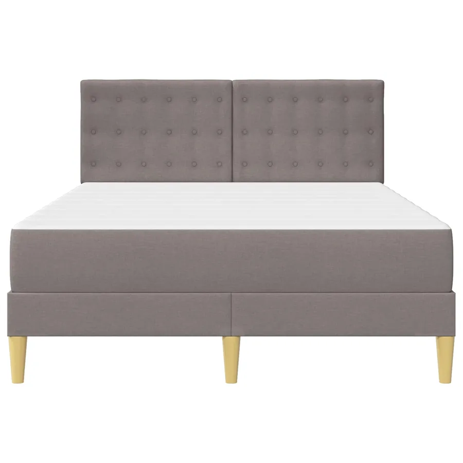 Cadre de lit avec matelas Taupe 140 x 200 cm Tissu - 6