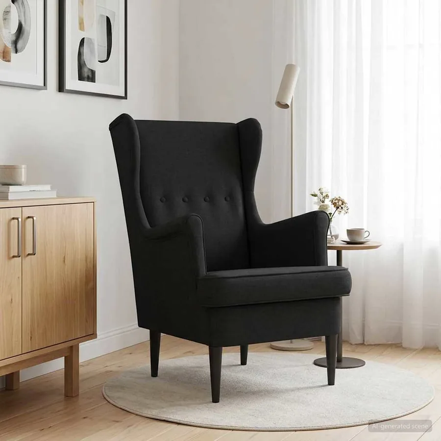 Fauteuil Noir Tissu
