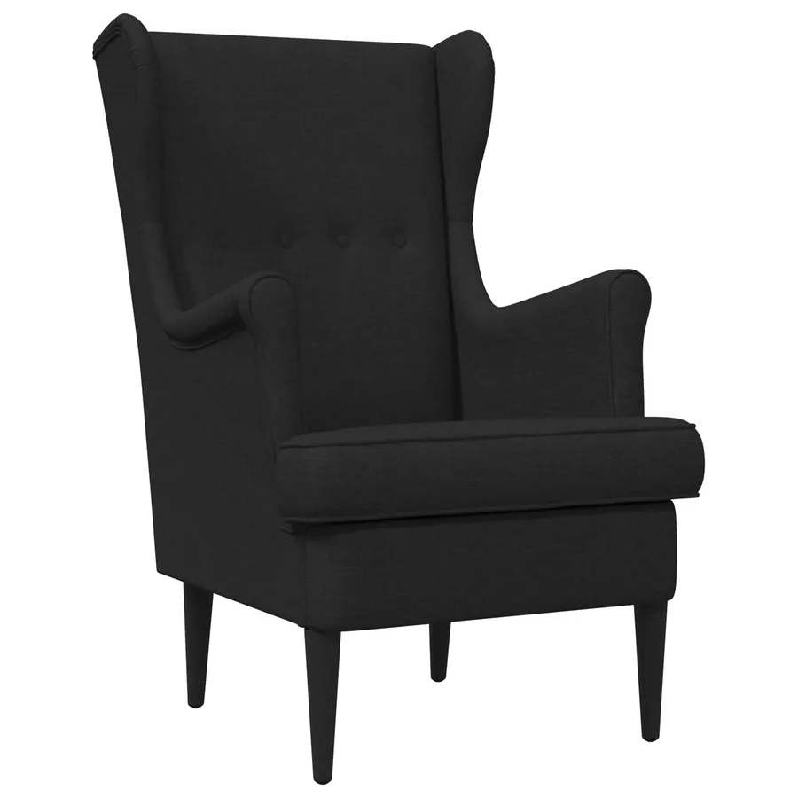 Fauteuil Noir Tissu - 2