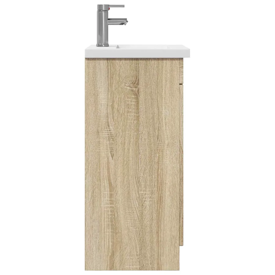 Meuble de salle de bain avec évier Chêne Sonoma - 5