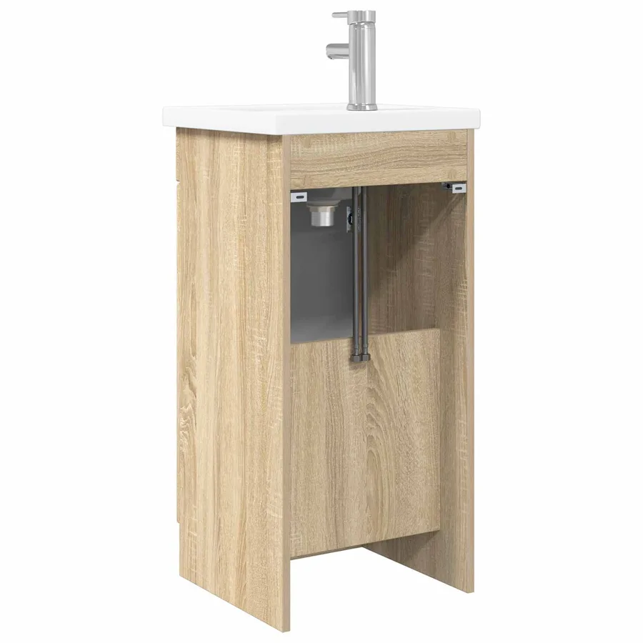 Meuble de salle de bain avec évier Chêne Sonoma - 6