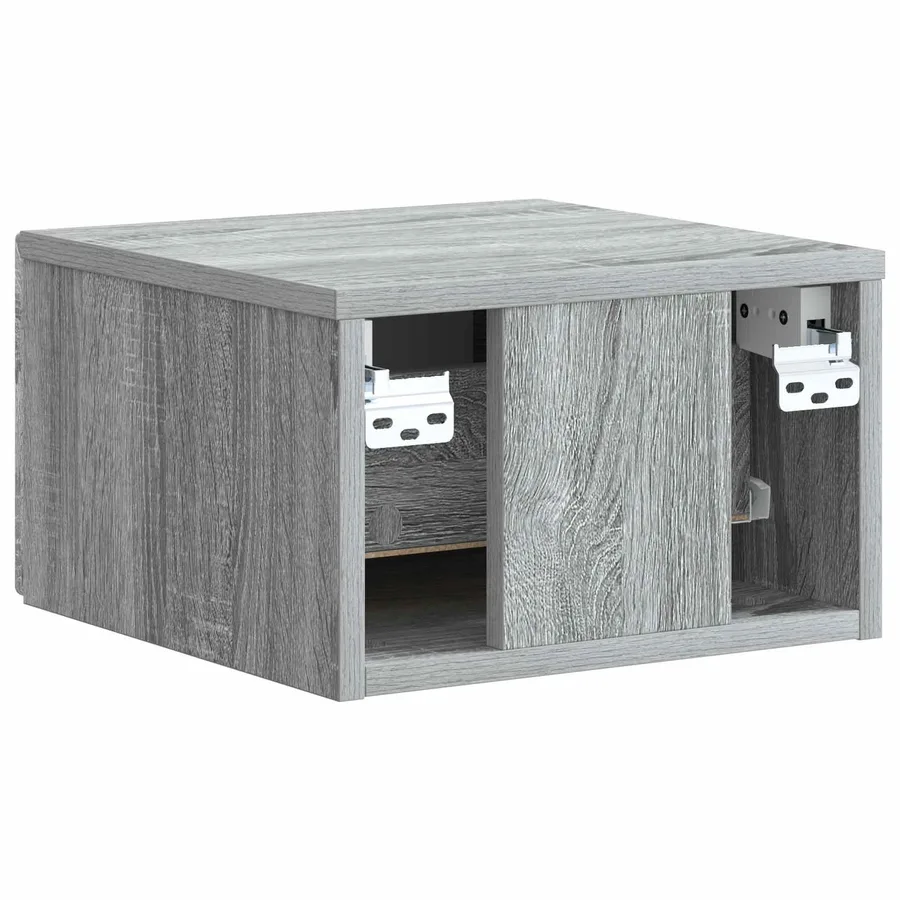 Cabinet de chevet mural Sonoma gris 33 x 34,5 x 20 cm - 7